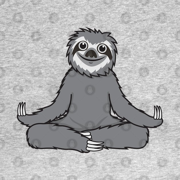 Sloth Yoga Lotus by Plushism